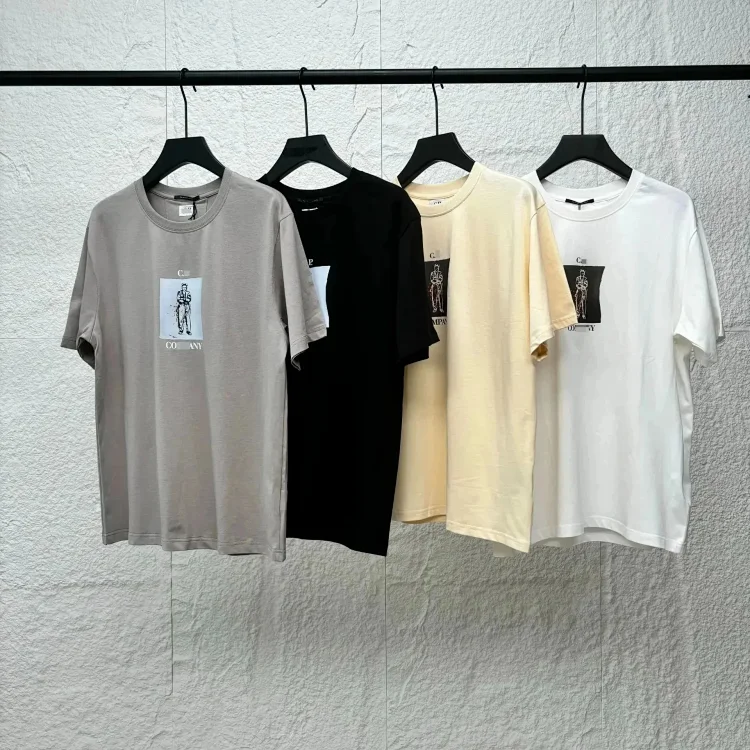 C.P.Company round neck pullover fitted straight short sleeve T-shirt  7530814298  