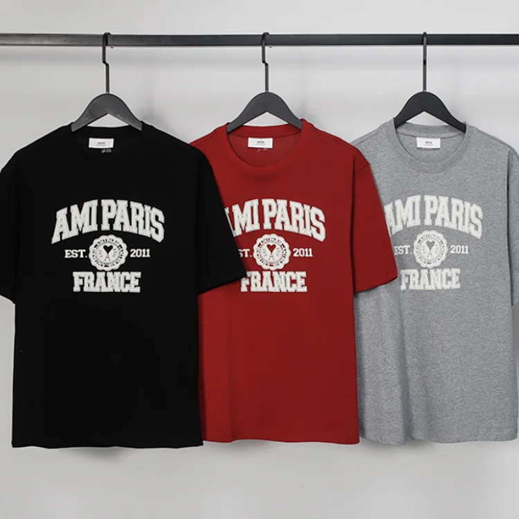 AMIPARIS Logo Printed Short Sleeve T-Shirt  7531475208  